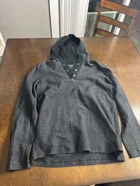 Michael Kors Men's Charcoal Gray Hooded Pullover